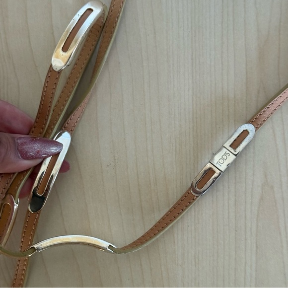 TOD’S Leather and Silver Skinny Belt - Picture 3 of 9